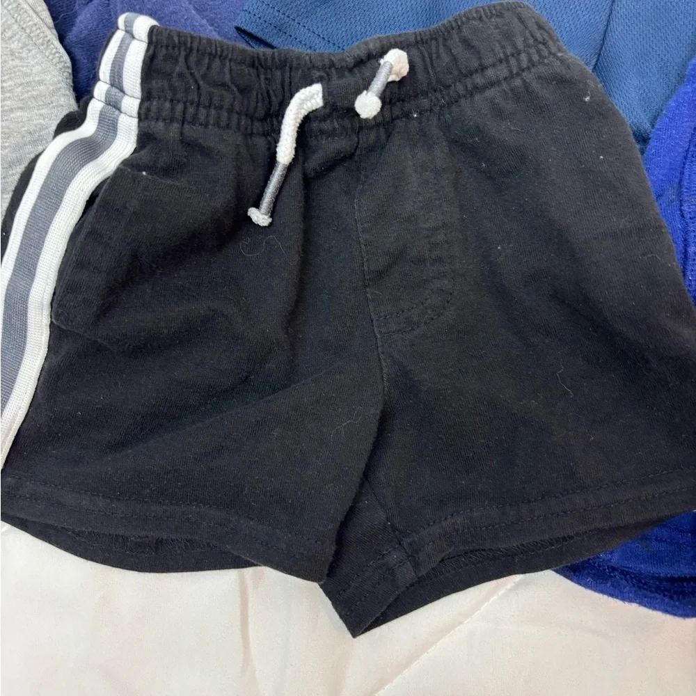 Bundle of 6 Kids Shorts Set - Blue, Black, Gray Athletic shorts